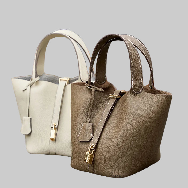 ANASTAS | Genuine Leather Shoulder Bucket Bag