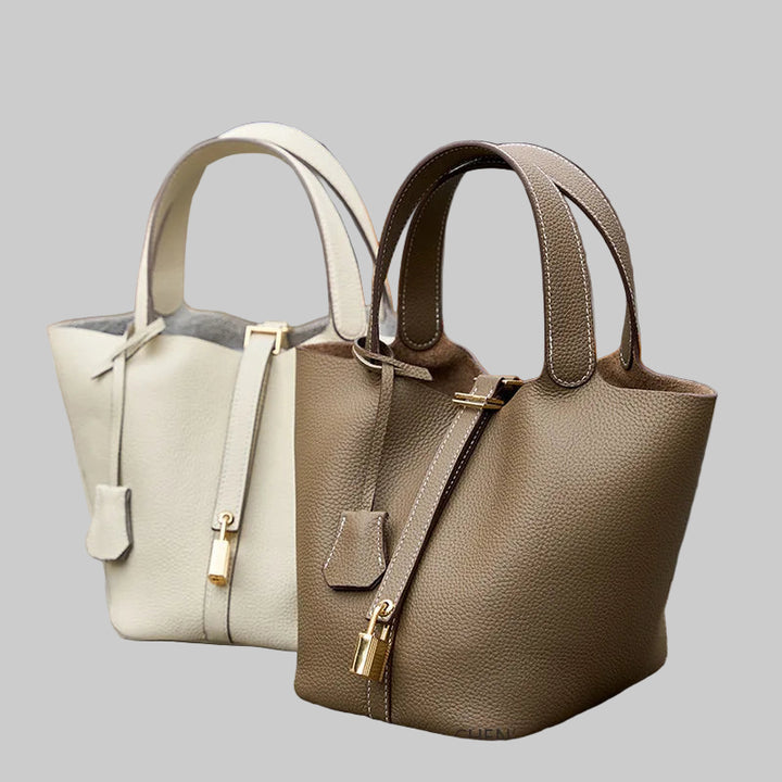 ANASTAS | Genuine Leather Shoulder Bucket Bag