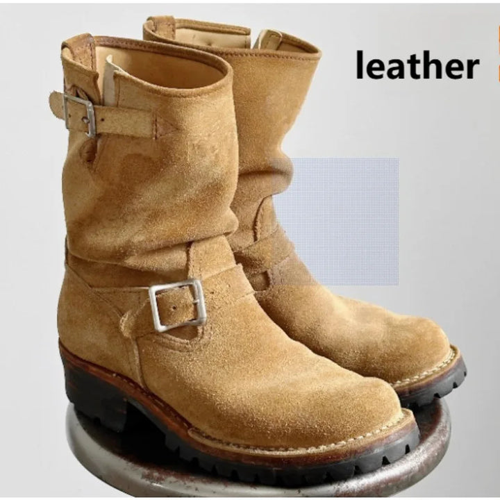 Retro Motorcycle Black Knight Chelsea Boots