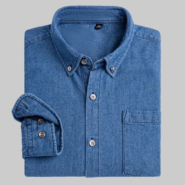 100% Cotton Long Sleeve Western Denim Shirt