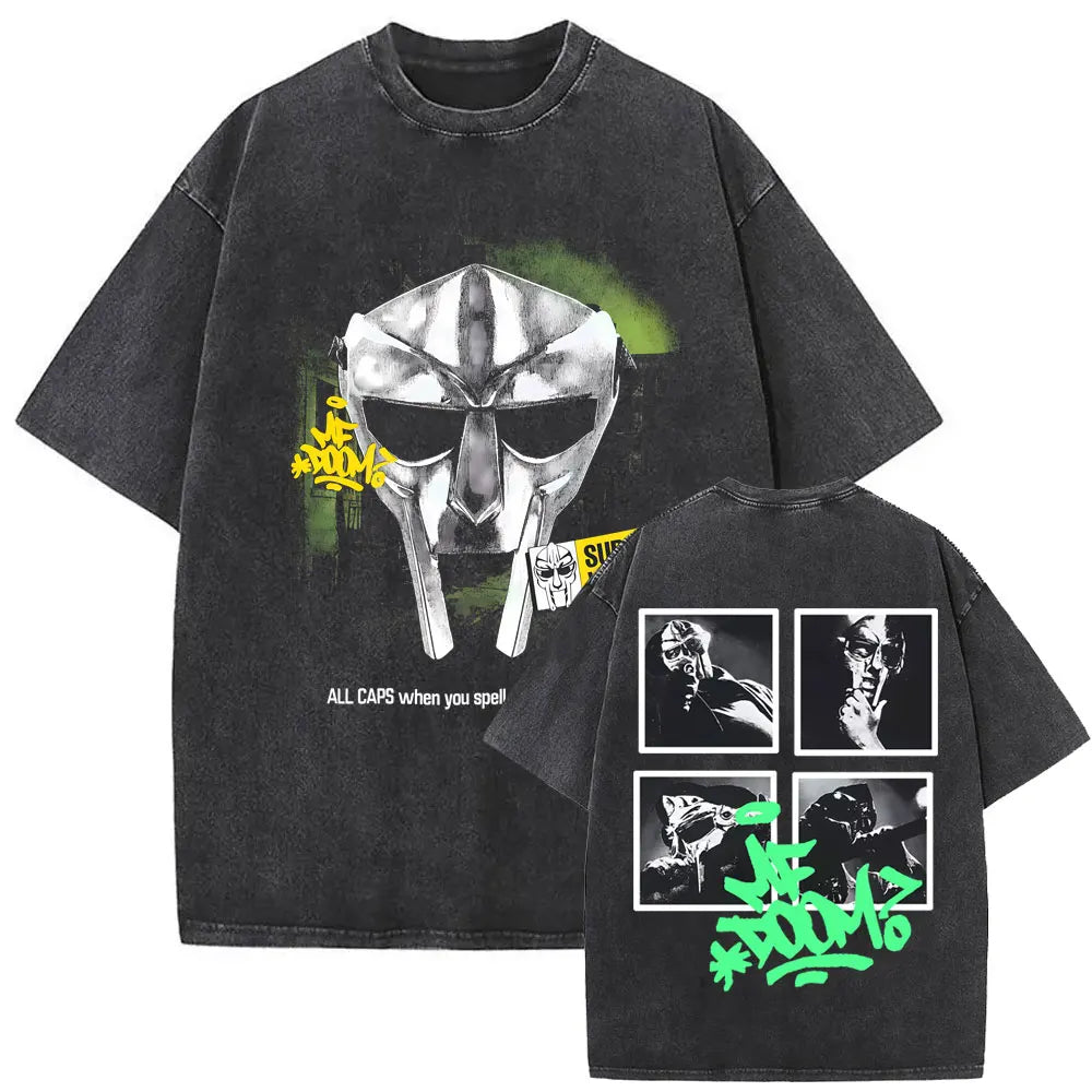 Retro Rapper Mf Doom Graphic Print Tshirt