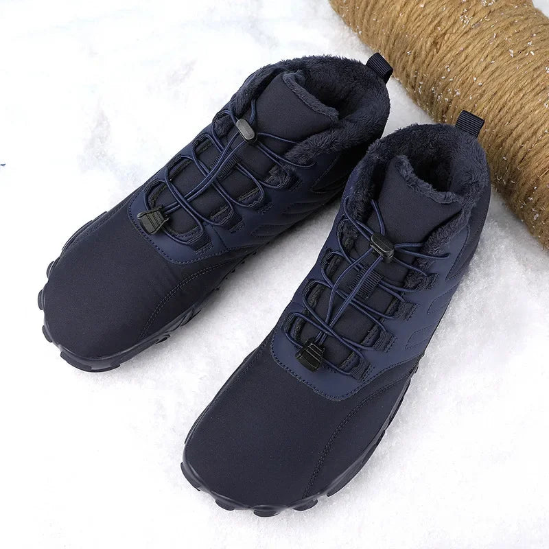 Waterproof Cotton Fleece-Lined Winter Hiking Boots