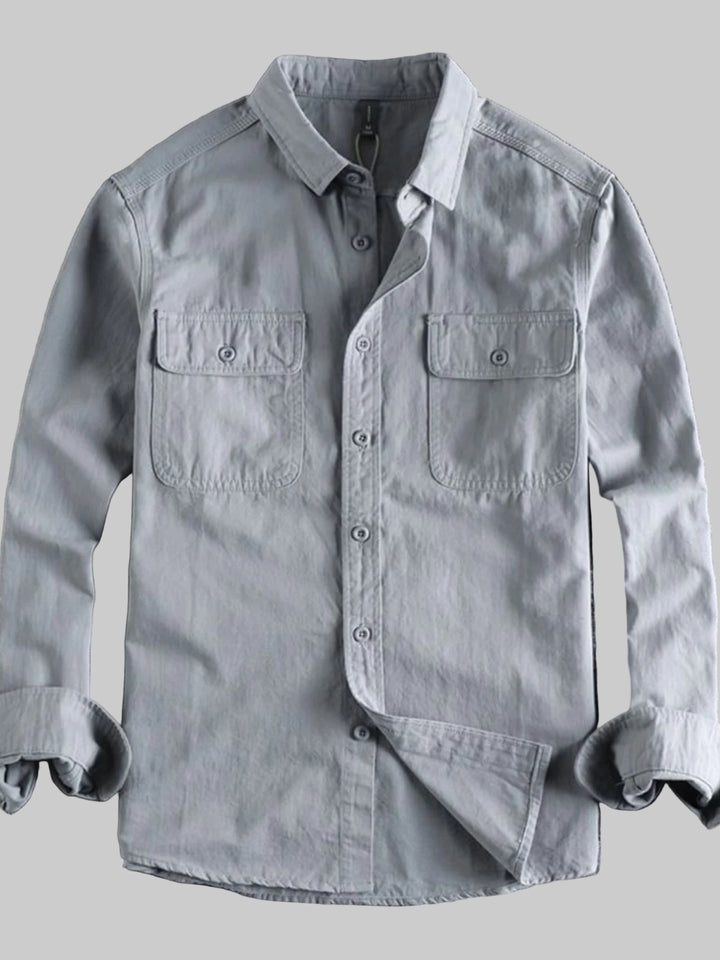 Pure Cotton Long Sleeve Work Shirt