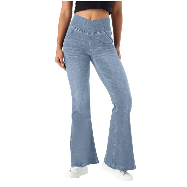 Stretch Denim Flared Denim Jeans
