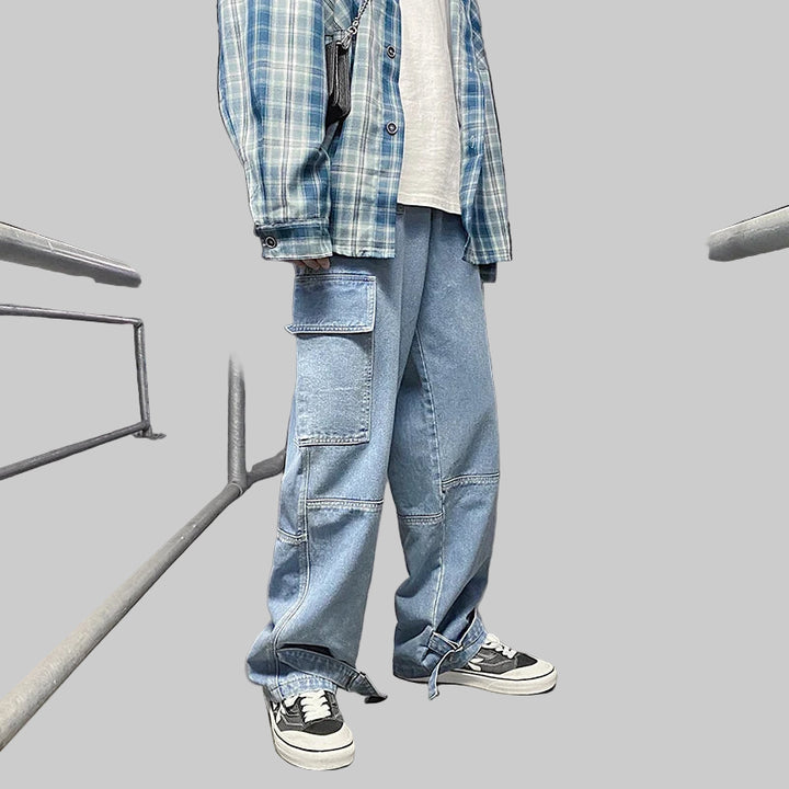 Men’s Wide-Leg Cargo Jeans