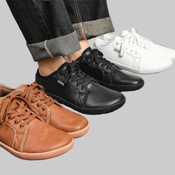 Barefoot Unisex Wide Width Leather Walking Shoes