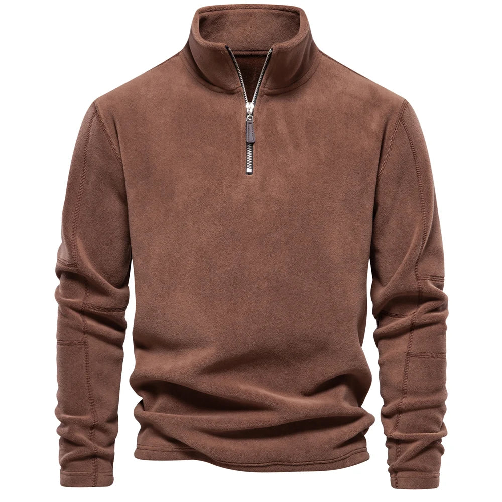 Warm Fleece Softshell Pullover Sweatshirt