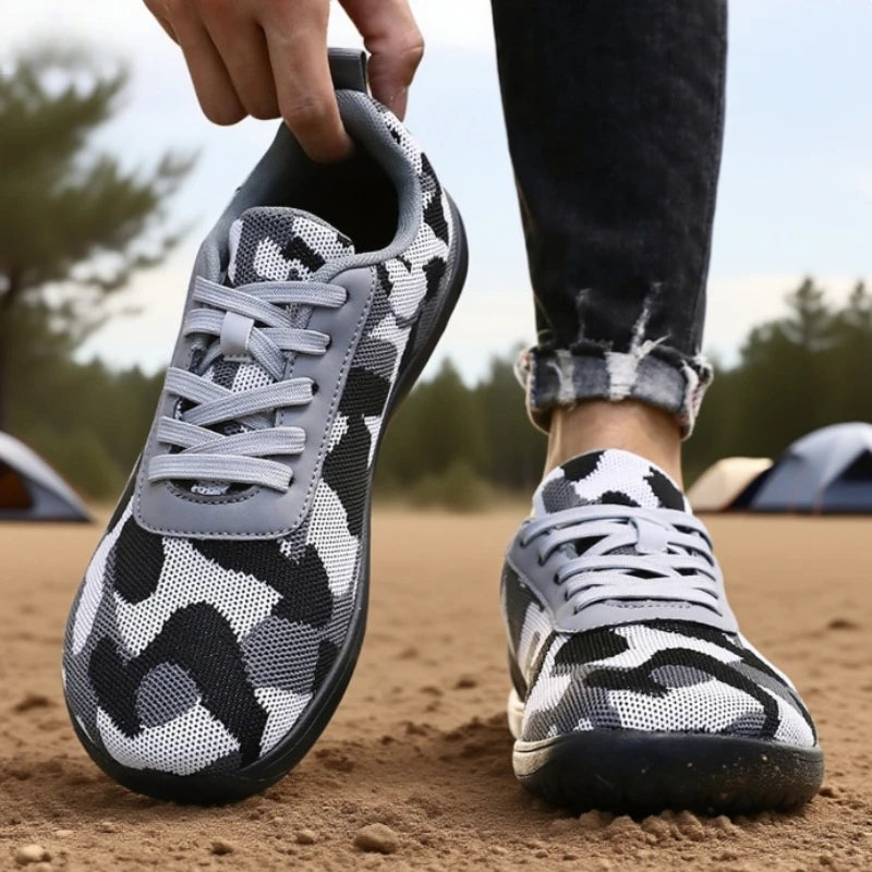 Minimalist  Camouflage Wide Toe Breathable Sneakers
