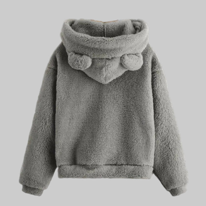 Cozy Plush Rabbit Ear Hoodie Sweatshirt