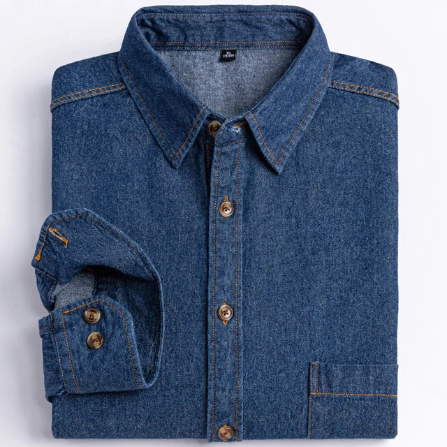 100% Cotton Long Sleeve Western Denim Shirt