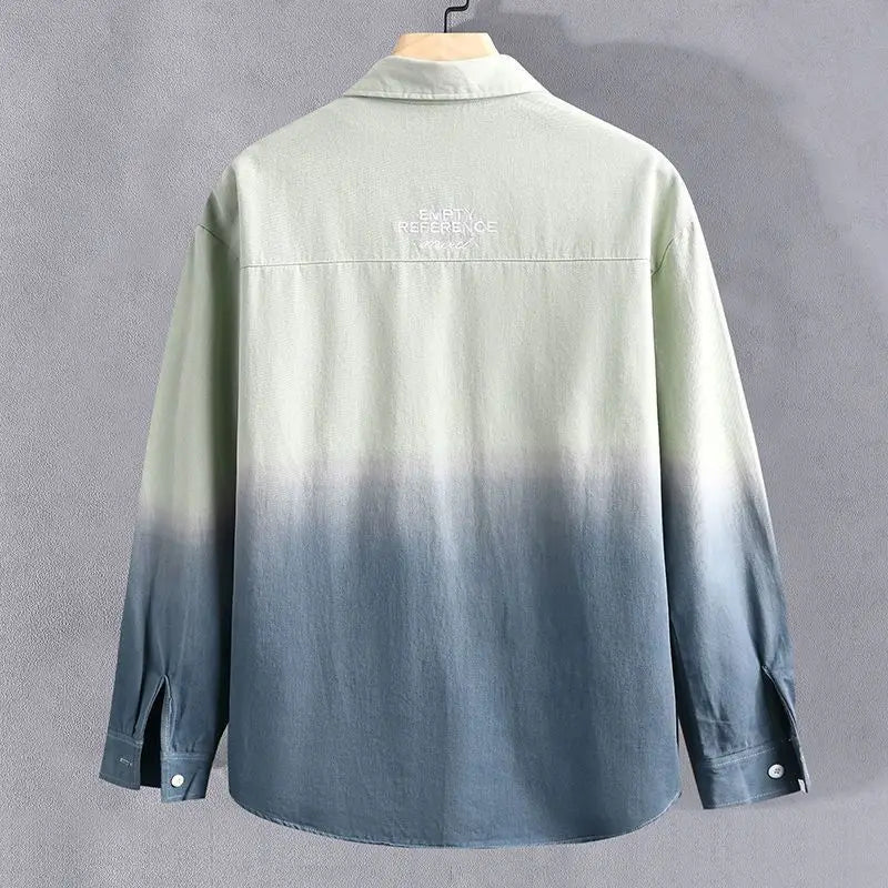 Gradient Casual Long Sleeve Shirt