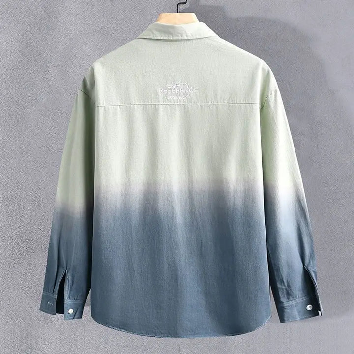 Gradient Casual Long Sleeve Shirt
