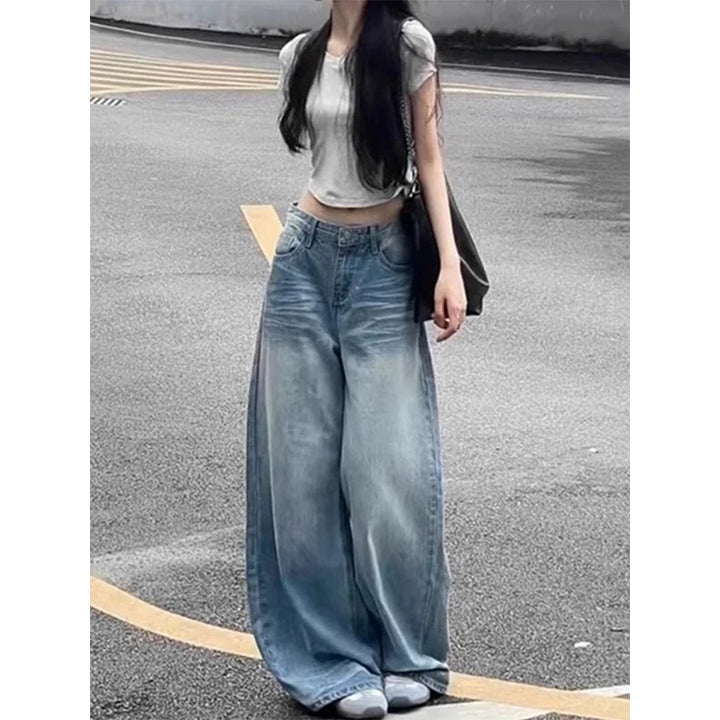 High Waisted Pear Shaped Loose Jeans