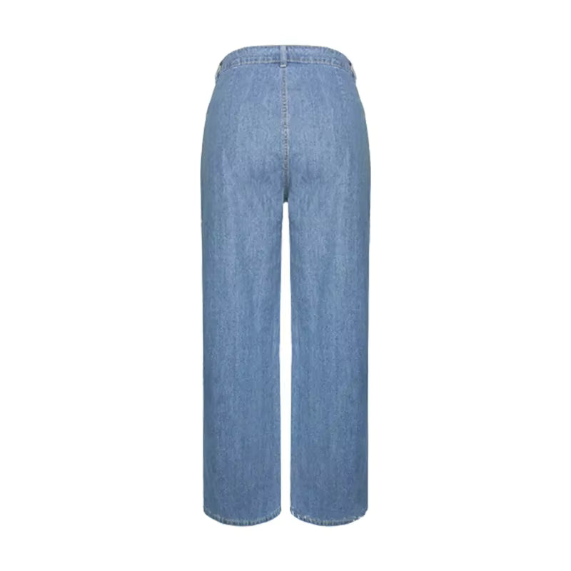 Luxe Wide-Leg Denim Jeans