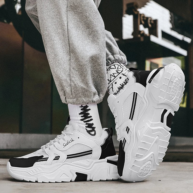 Thick-Soled Casual Mesh Sneakers