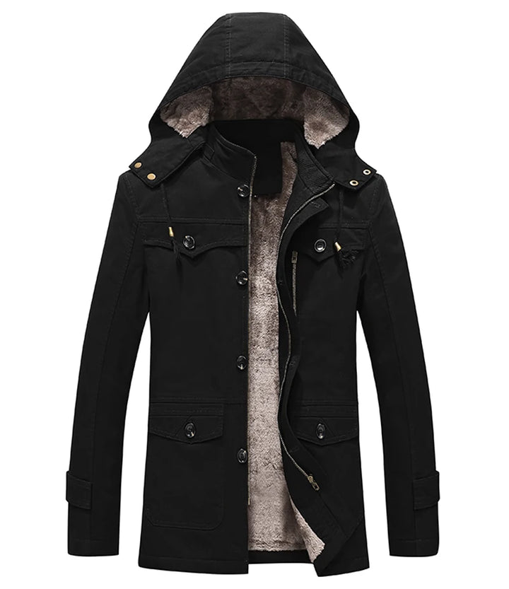 Thick Cotton Padded Multi-Pocket Military Cargo Parka