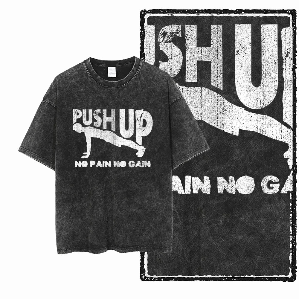 Skull Graphic Acid Washed Tees