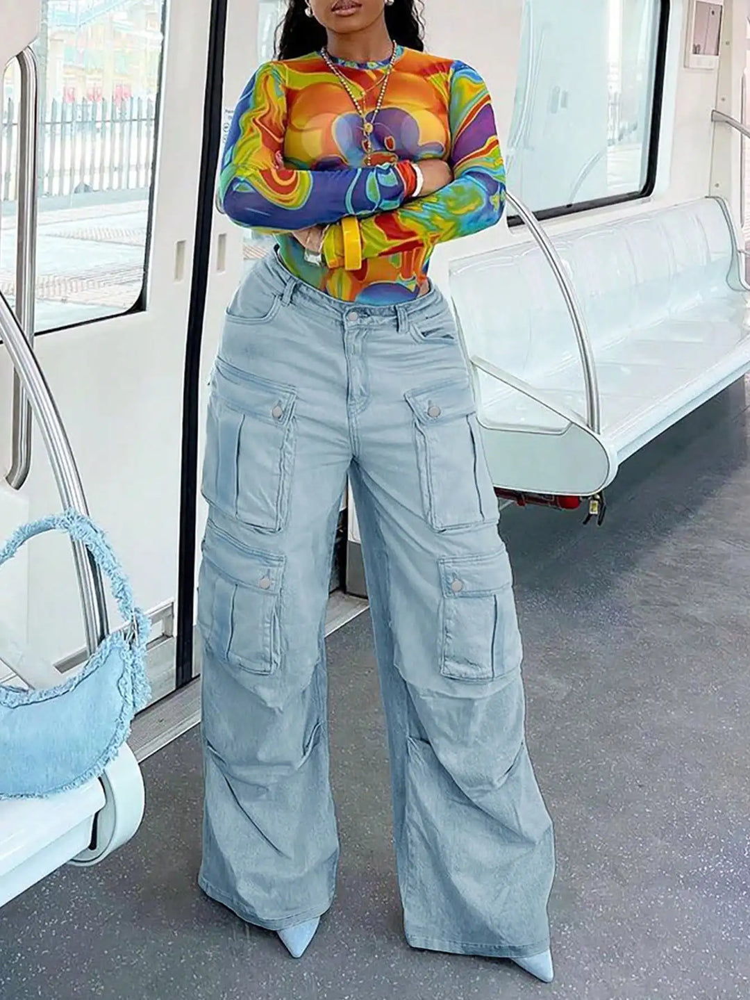 Y2K Streetwear Retro Cargo Jeans
