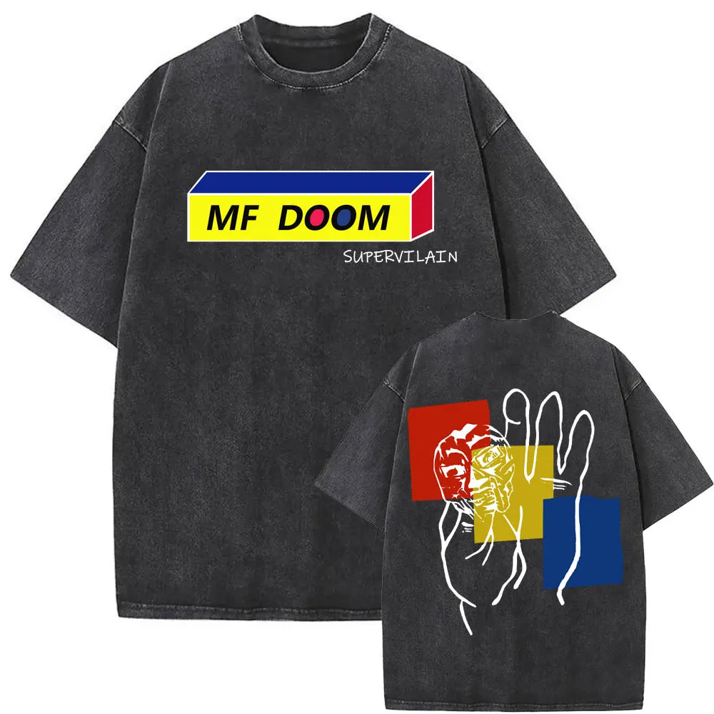 Retro Rapper Mf Doom Graphic Print Tshirt