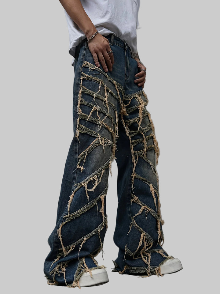 Casual Fringe Denim Jeans for Street Style