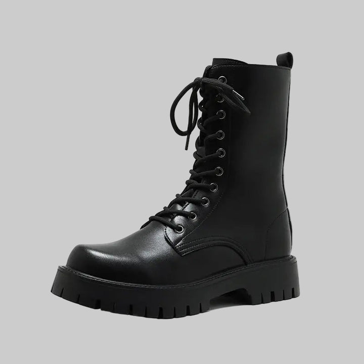 LMQ British Style Leather Chelsea Motorcycle Boots