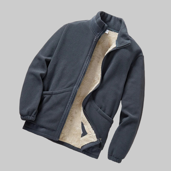 Thickened Fleece Lined Stand Collar Jacket
