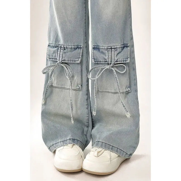 Loose Fit Cargo Jeans