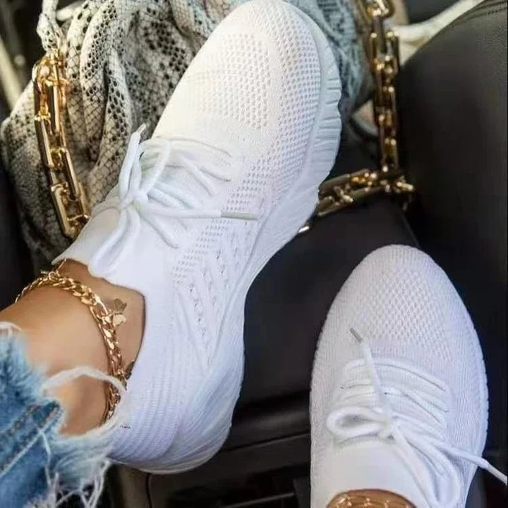 Breathable Mesh Casual Lace-Up Sneakers