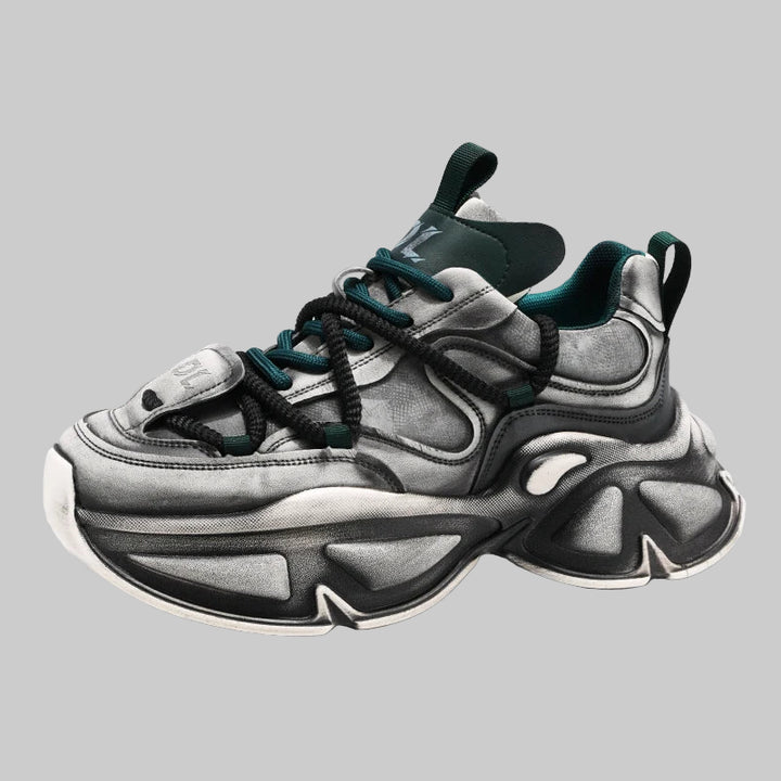 Designer Microfiber Leather Chunky Sneakers