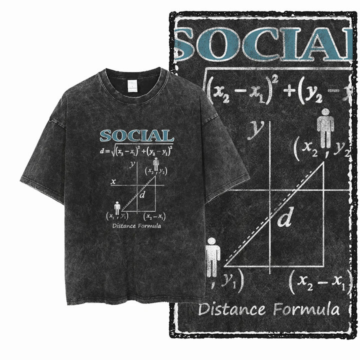 Printed Cotton Acid-Washed Graphic Unisex T-Shirt