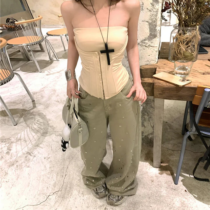 Oversized Retro Wide Leg Cargo Pants