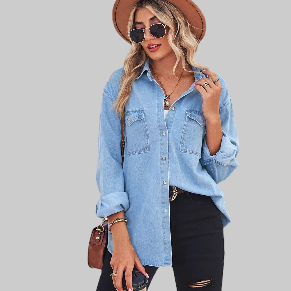 Casual Loose Vintage Denim Shirt