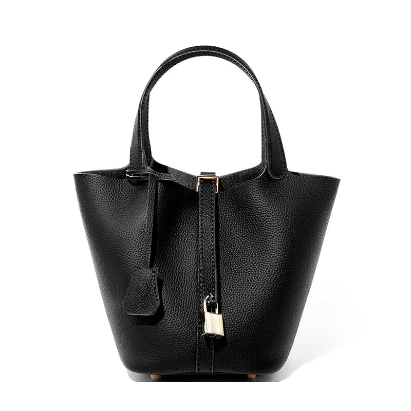 ANASTAS | Genuine Leather Shoulder Bucket Bag