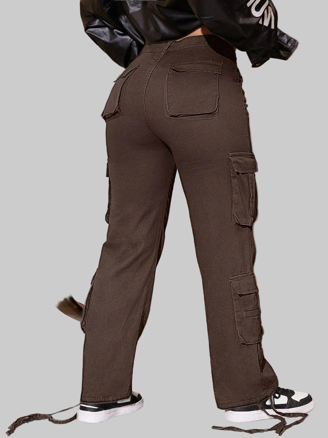 High-Waisted Wide-Leg Cargo Pants