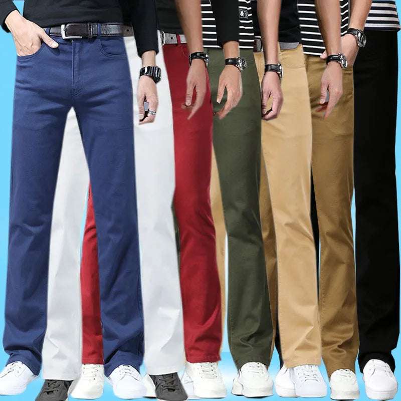 Mid-Rise Micro-Flare Stretch Slim Bootcut Pants