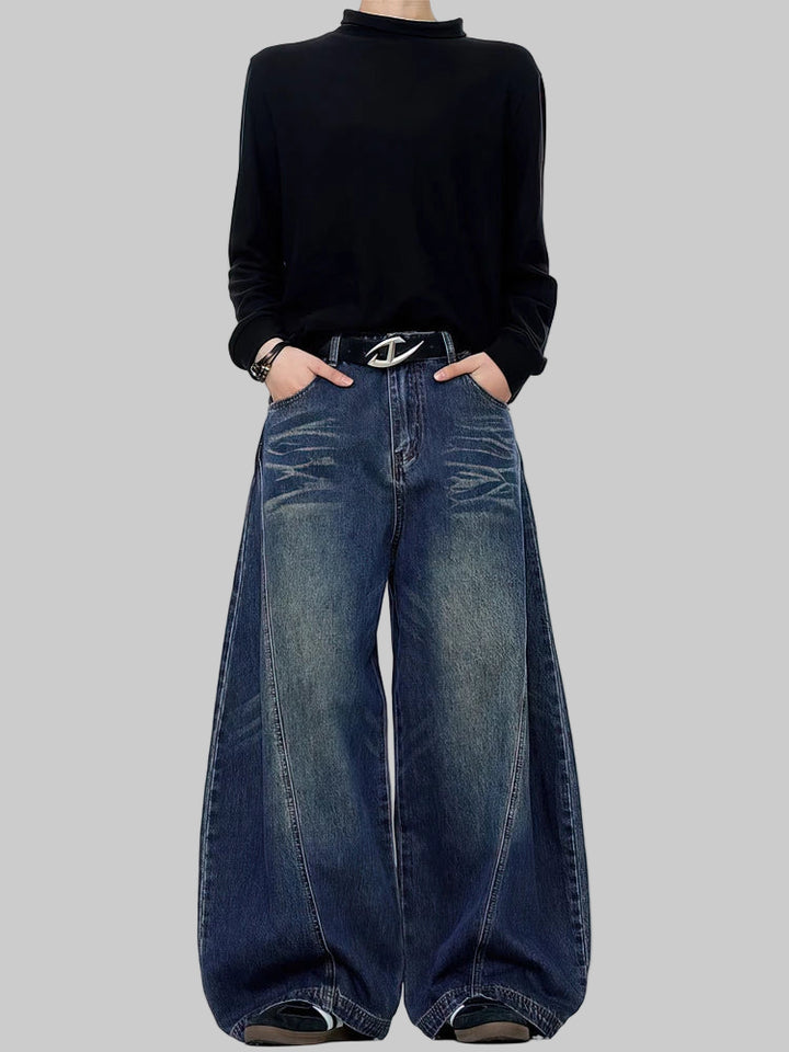 Y2K Retro Washed Baggy Jeans