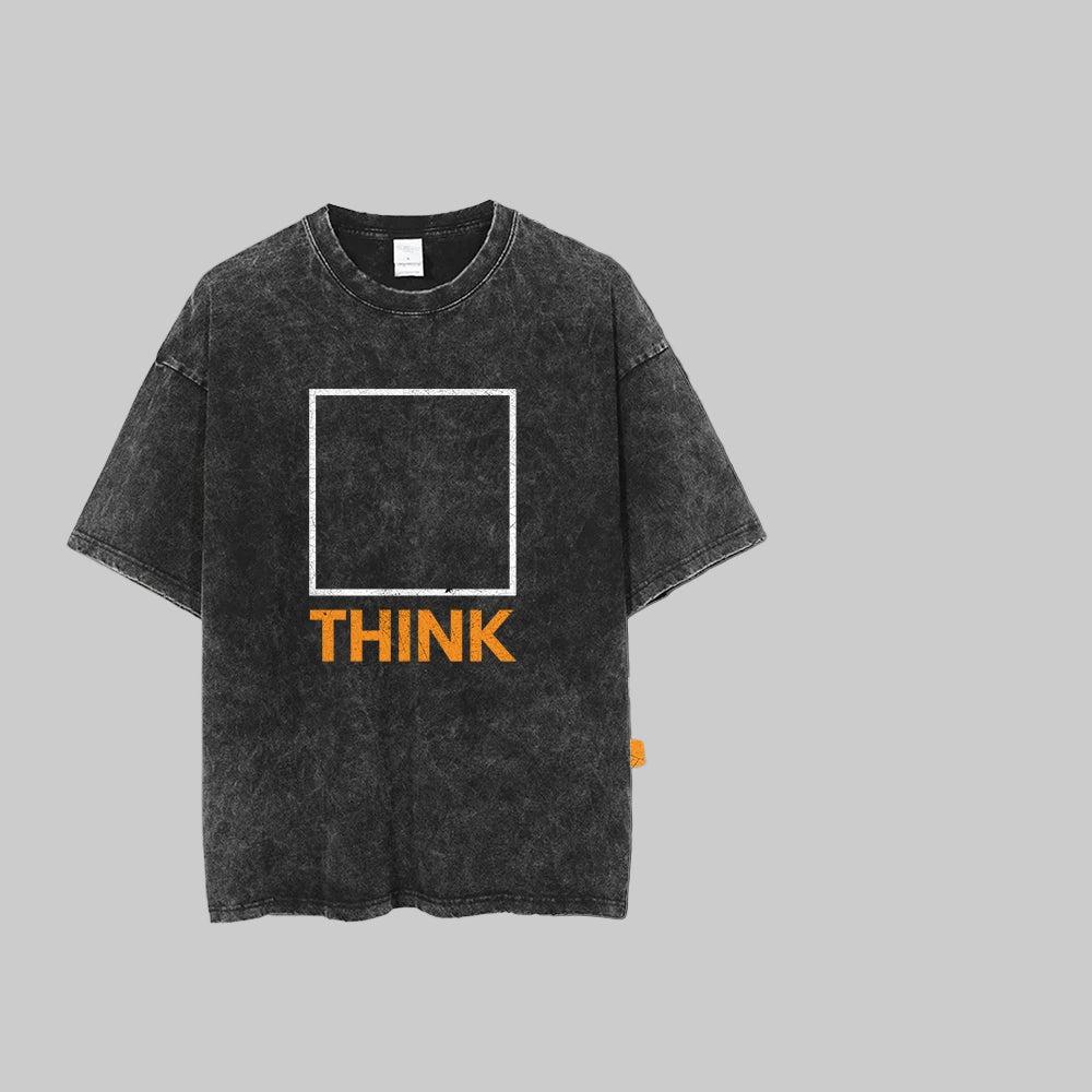 Unisex Acid Washed Graphic Cotton T-Shirt