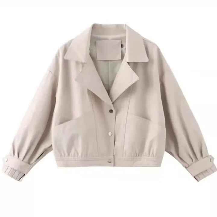 Short PU Leather Motorcycle Jacket