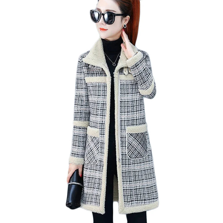 Thick Lamb Wool Velvet Parker Overcoat
