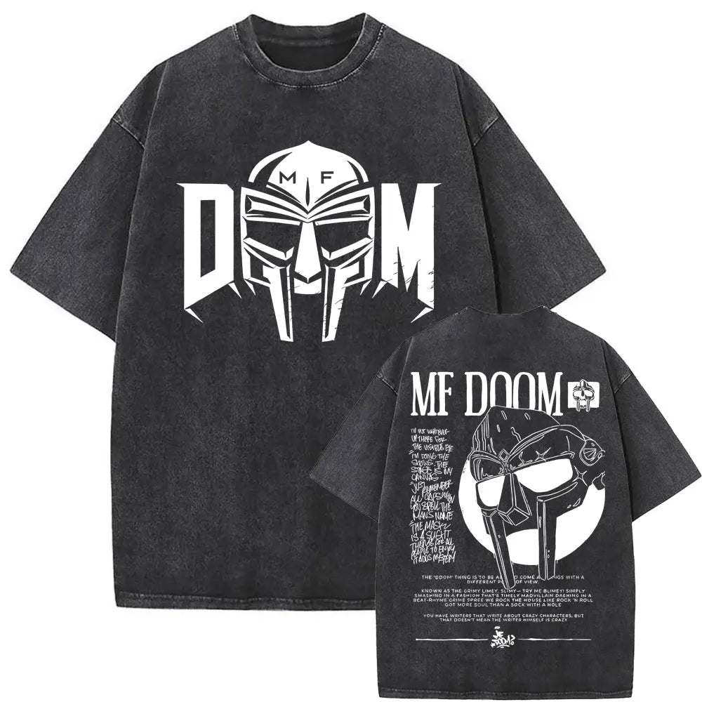 Retro Rapper Mf Doom Graphic Print Tshirt