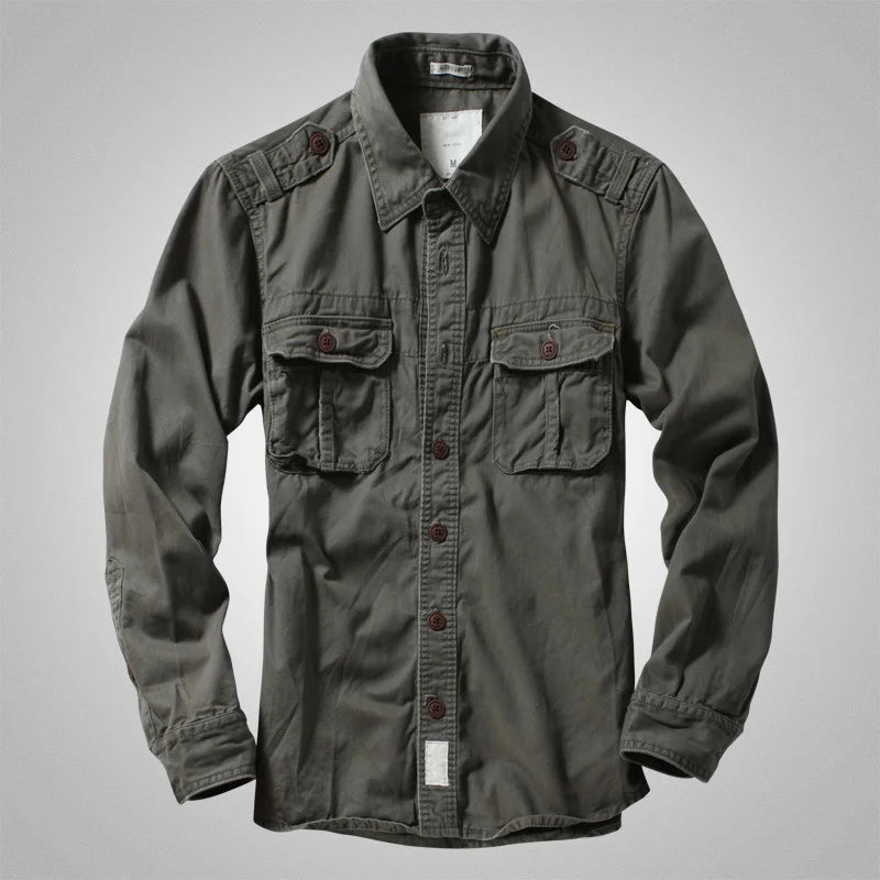 Vintage American Long Sleeve Camouflage Outdoor Shirt