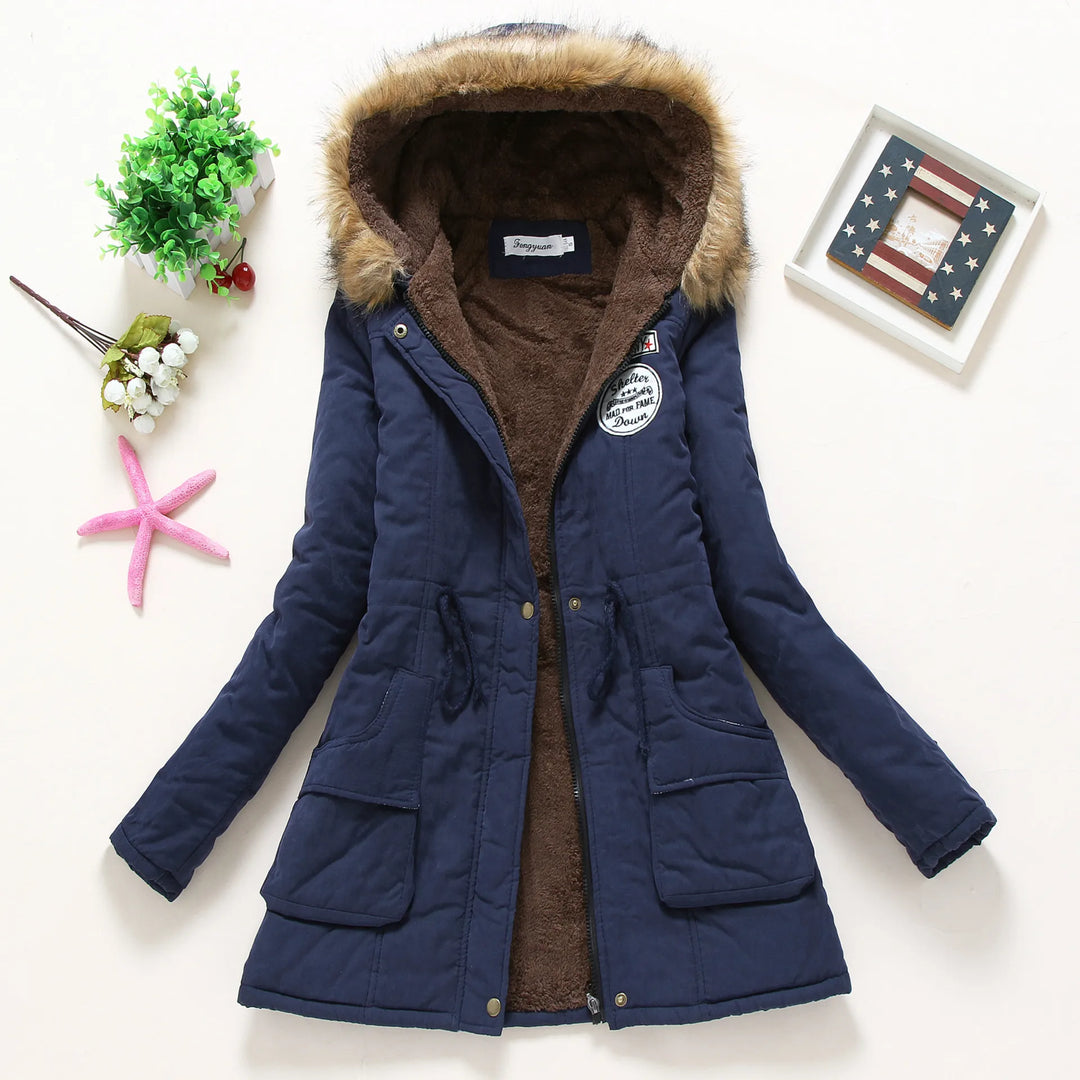 Cotton Padded Hooded Parka Jacket