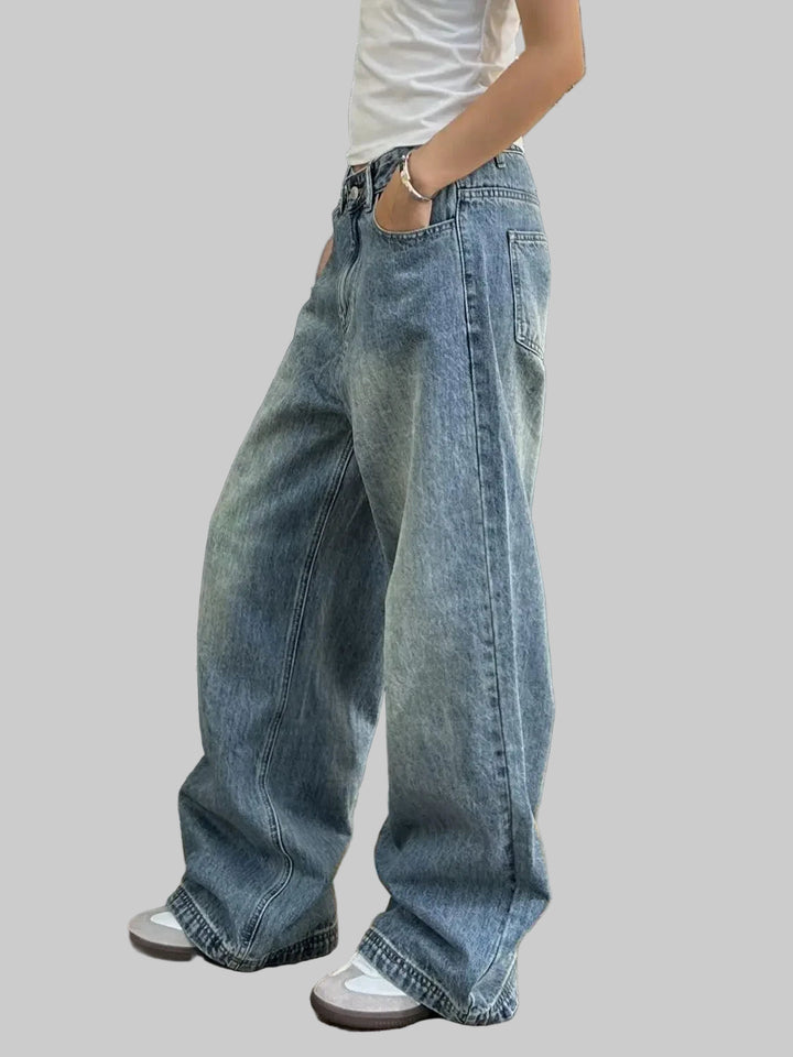 Vintage Emo Loose Washed Blue Jeans