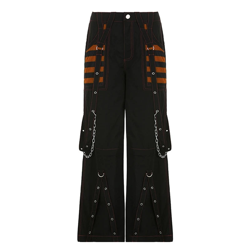 Punk Gothic Y2k Wide Leg Denim Pants