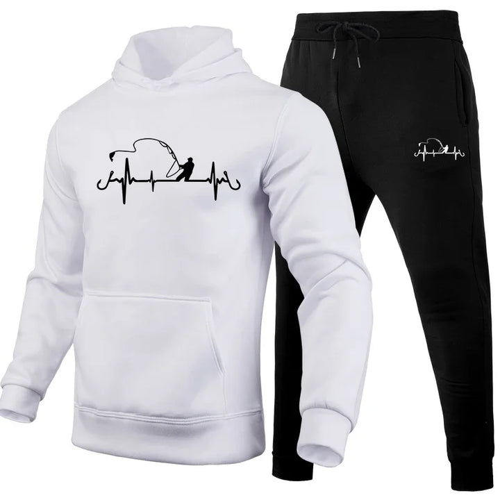 Printed Tracksuit Hoodie Sweatpants Set