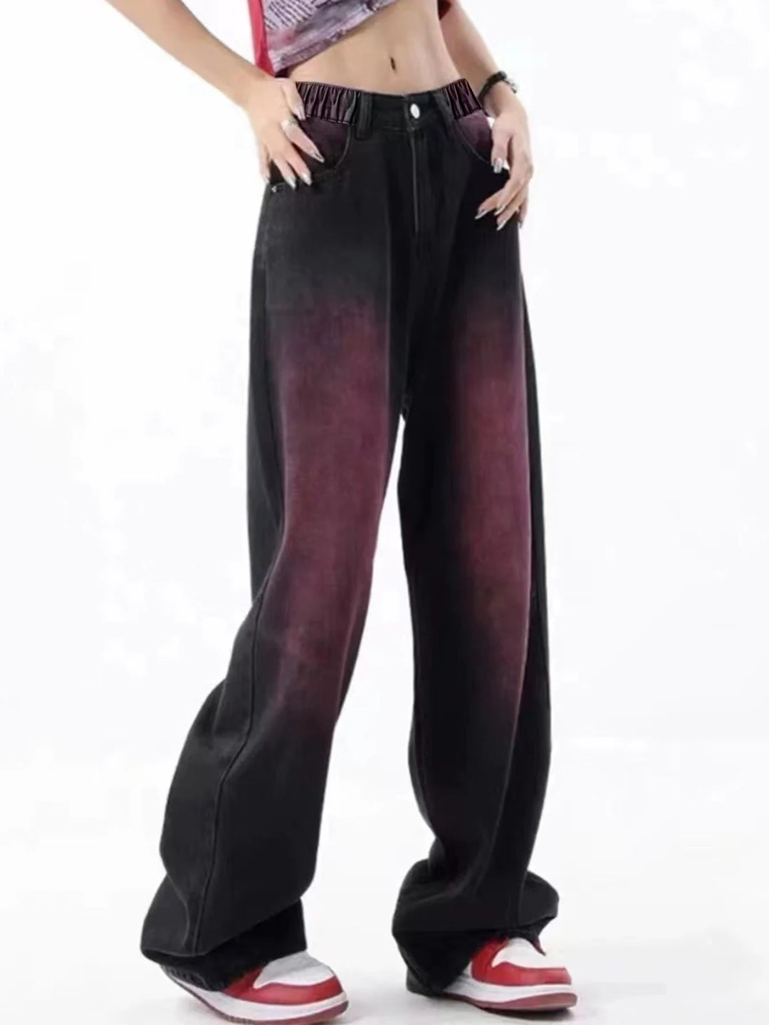 Trendy Black Gradient Jeans for Teens