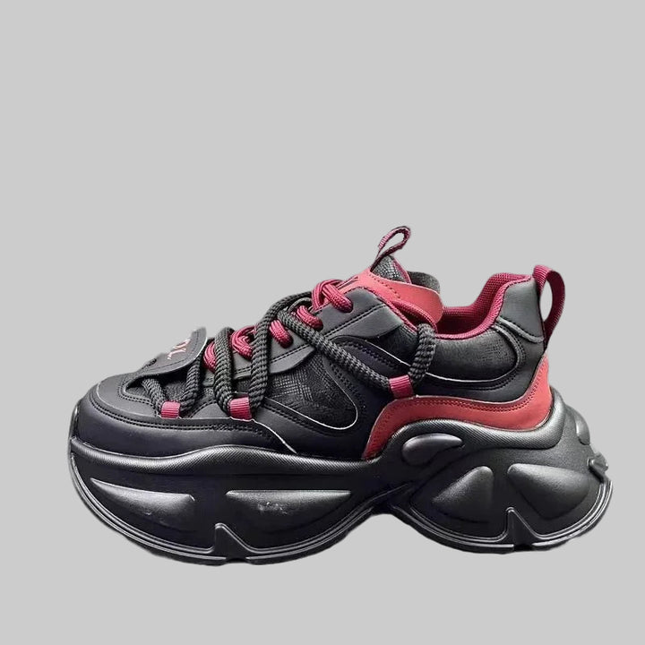 Color-Blocked Height-Enhancing Chunky Sneakers
