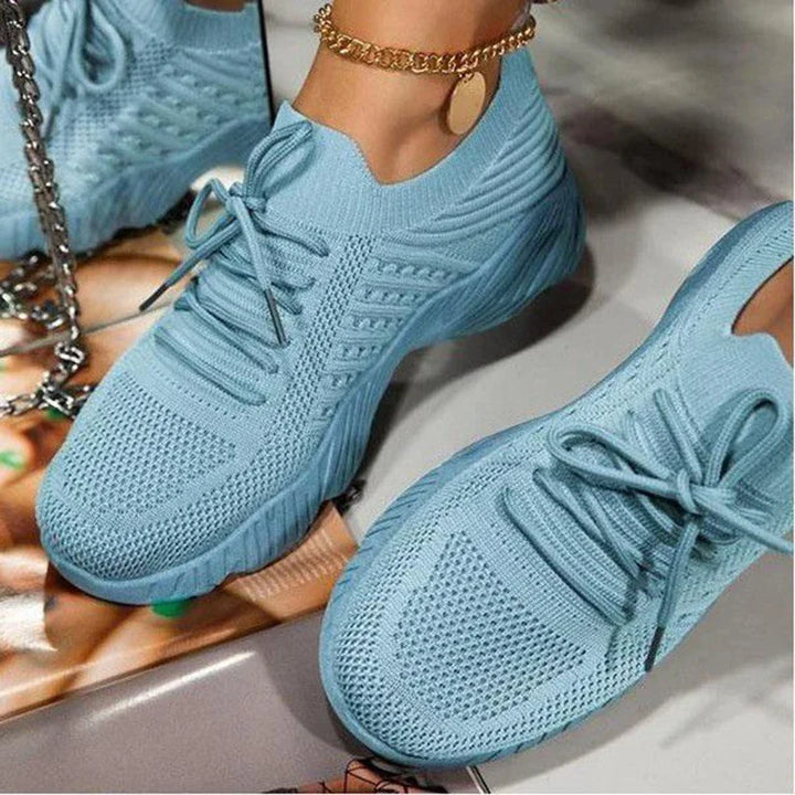 Breathable Mesh Casual Lace-Up Sneakers
