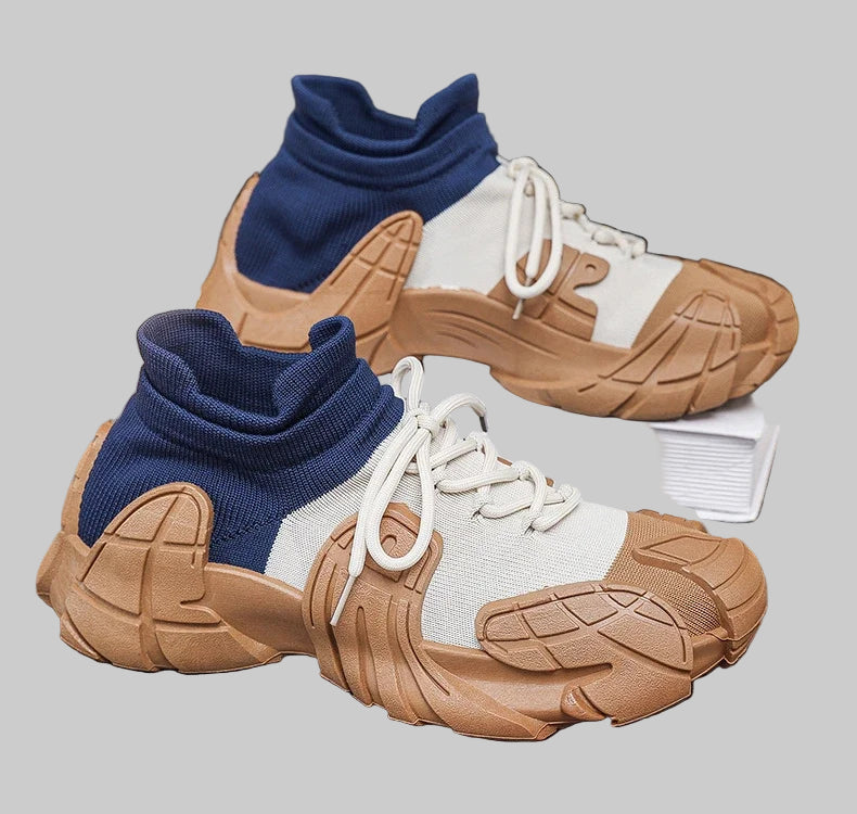 Trendy Thick-Sole Sneakers with Legged Socks