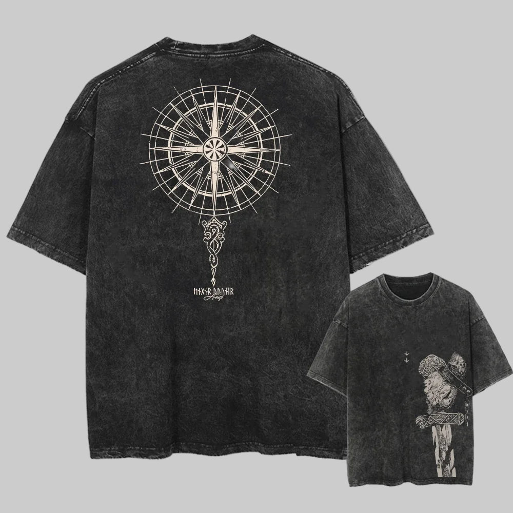 Japanese Anime Graphic Washed T-Shirt
